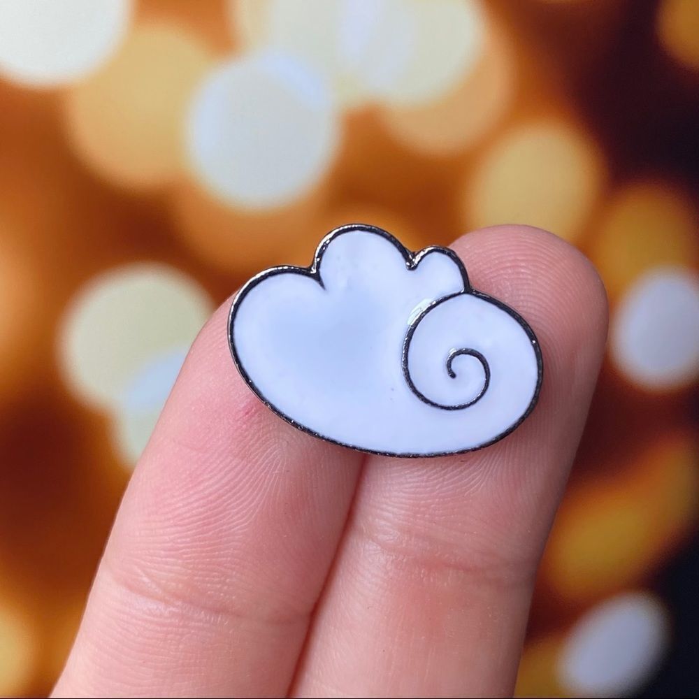 White Cloud Small Enamel Pin/ Brooch Lapel